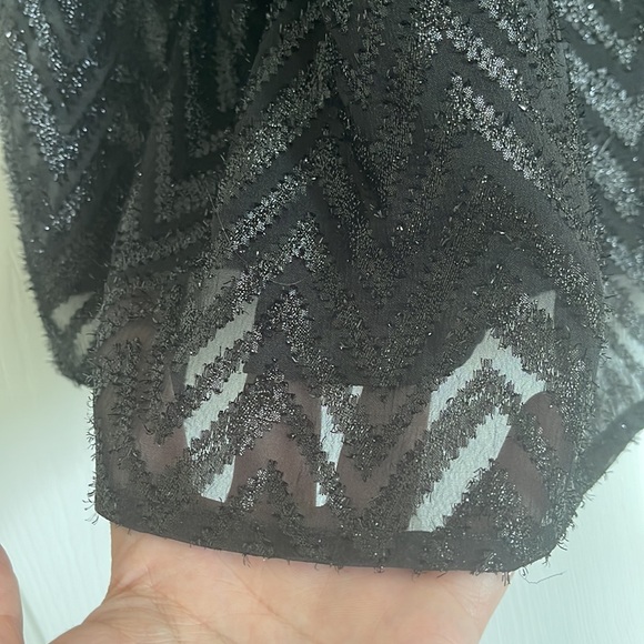 Michael Kors M Black shimmer layered top - Picture 5 of 6